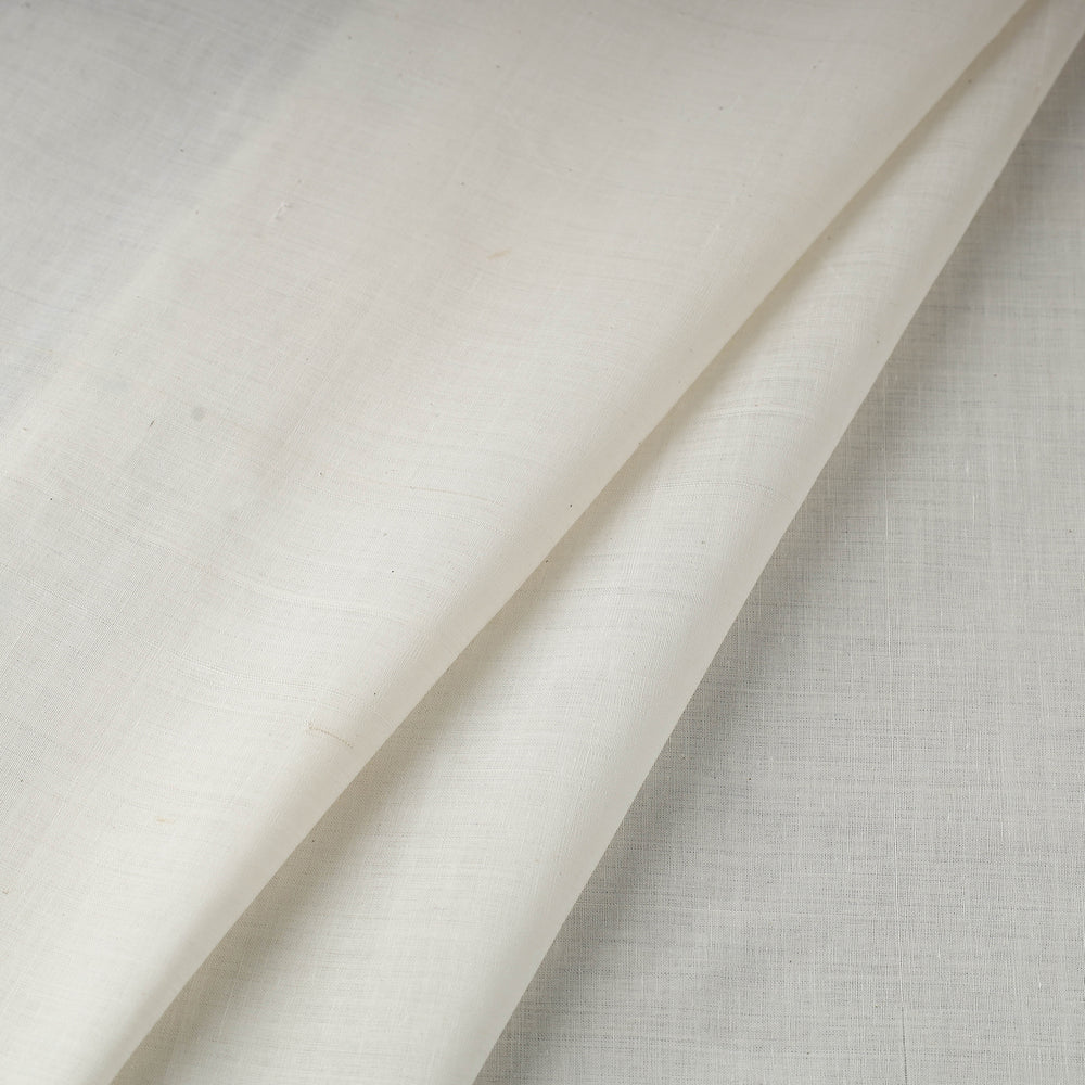 White - Mangalagiri Plain Handloom Cotton Fabric