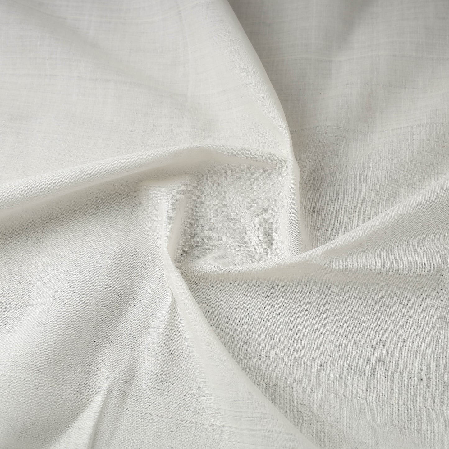 White - Mangalagiri Plain Handloom Cotton Fabric