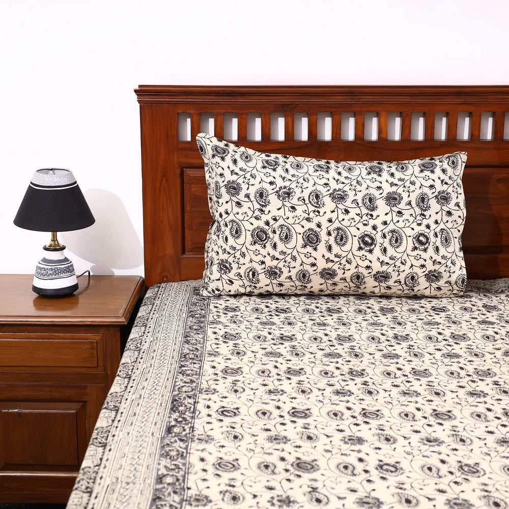 kalamkari double bed cover set