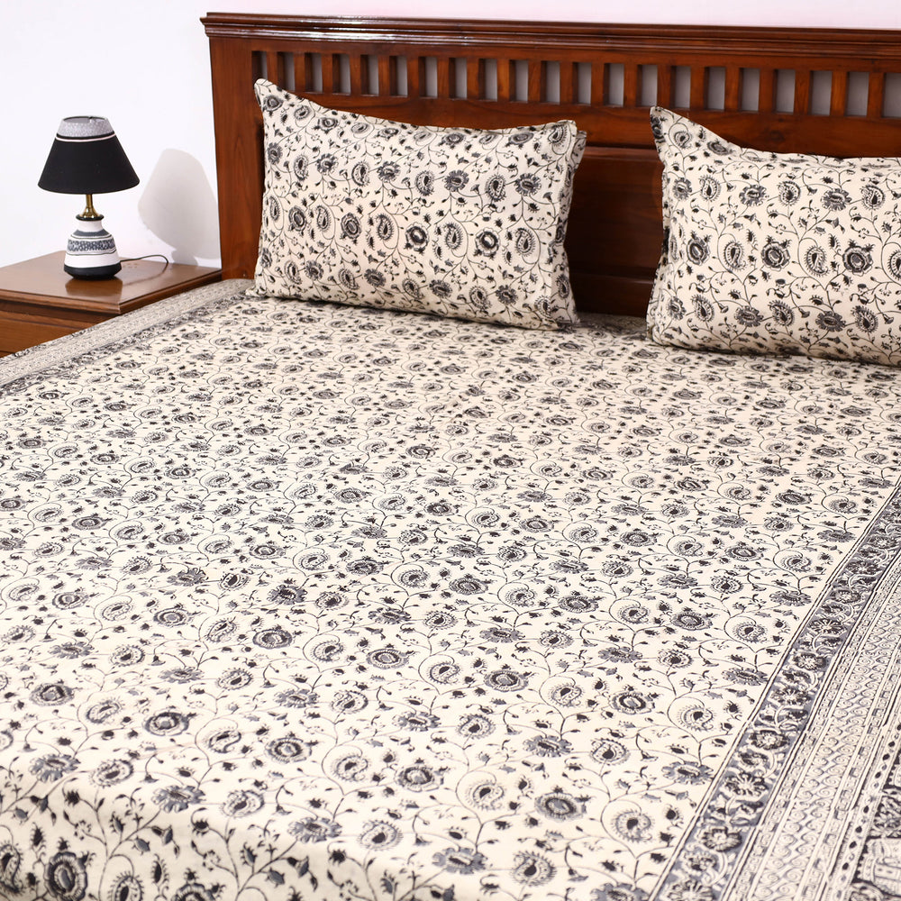 kalamkari double bed cover set