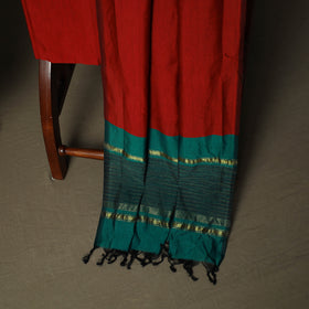 Pochampally Ikat Silk Cotton 3pc Unstitched Dress Material Suit Set 09