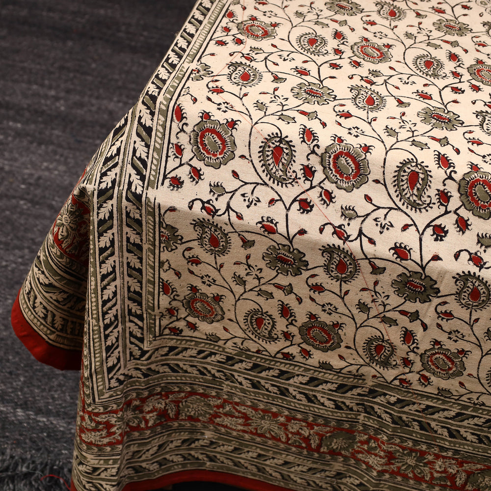 kalamkari double bed cover set