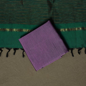 Pochampally Ikat Silk Cotton 3pc Unstitched Dress Material Suit Set 10