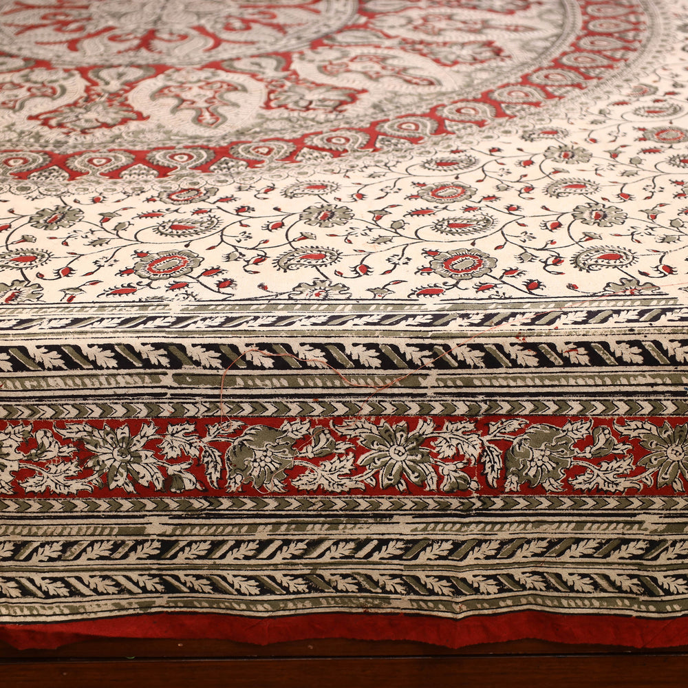 kalamkari double bed cover set