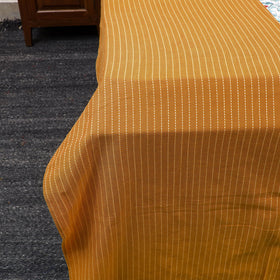 Yellow Jacquard with Sanganeri Patch Cotton Bedsheet Set