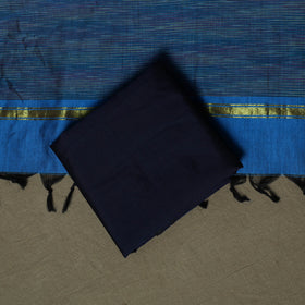 Pochampally Ikat Silk Cotton 3pc Unstitched Dress Material Suit Set 11