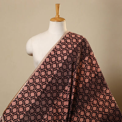 Black Bagh Hand Block Print Natural Dyed Cotton Fabric