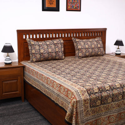 kalamkari double bed cover set