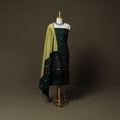 Green - Pochampally Ikat Silk Cotton 3pc Unstitched Dress Material Suit Set 13