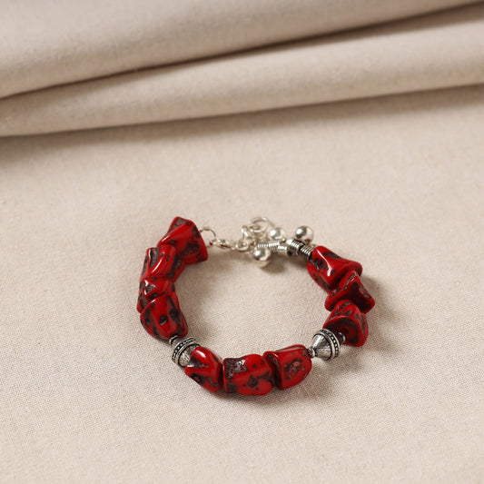 Handmade German Silver Beaded Bracelet 03