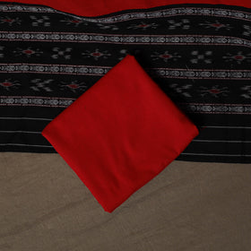 Sambalpuri Ikat Cotton 3pc Unstitched Dress Material Suit Set 08