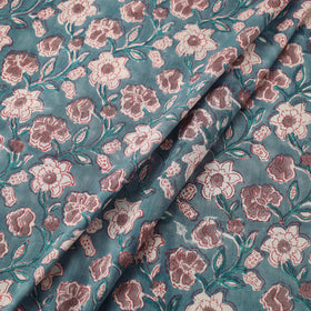  Green Sanganeri Block Print Cotton Fabric