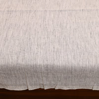 White - Plain Cotton Single Handloom Bed Cover (90 x 60 in) 90