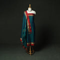 Green - Dharwad Woven Cotton 3pc Unstitched Dress Material Suit Set 07