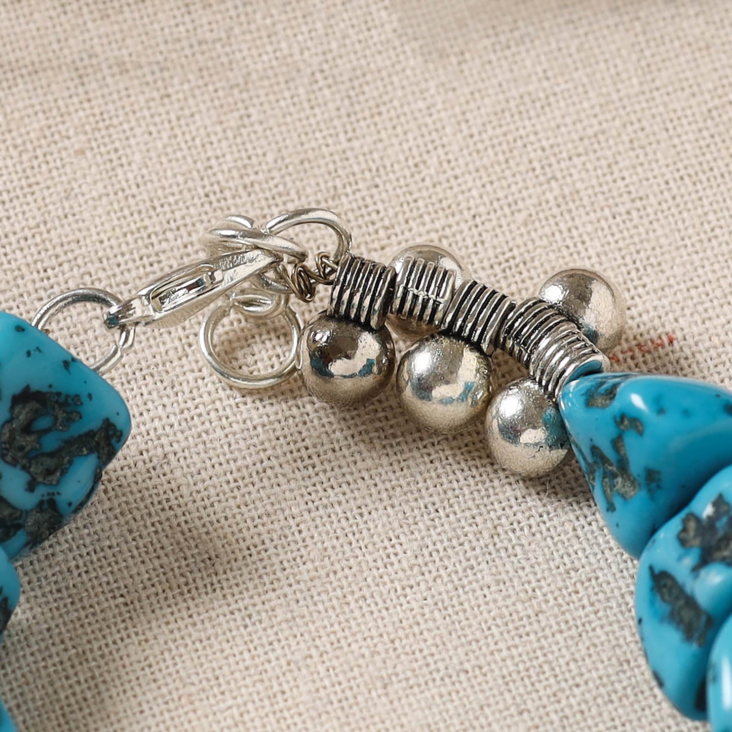 Handmade German Silver Beaded Bracelet 06