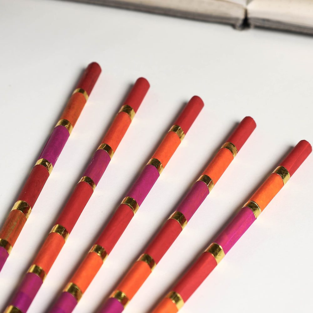 Handmade Paper Work Pencil (Set of 5)