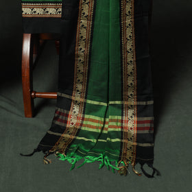 Green - Dharwad Woven Cotton 3pc Unstitched Dress Material Suit Set 08