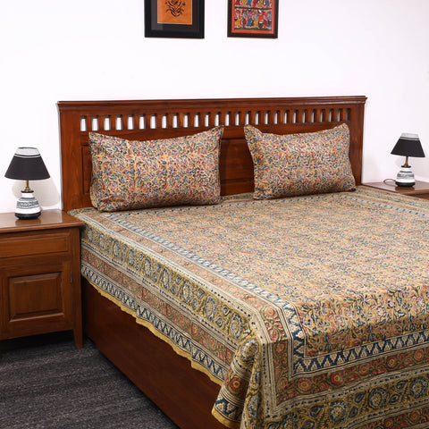 kalamkari double bed cover set