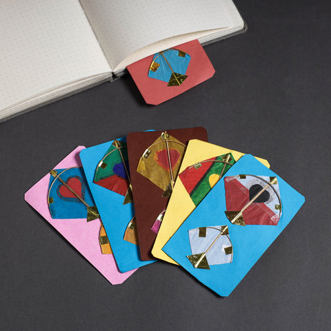 Buy पतंग Kite - Handmade Paper Work Bookmark (Set of 5) 