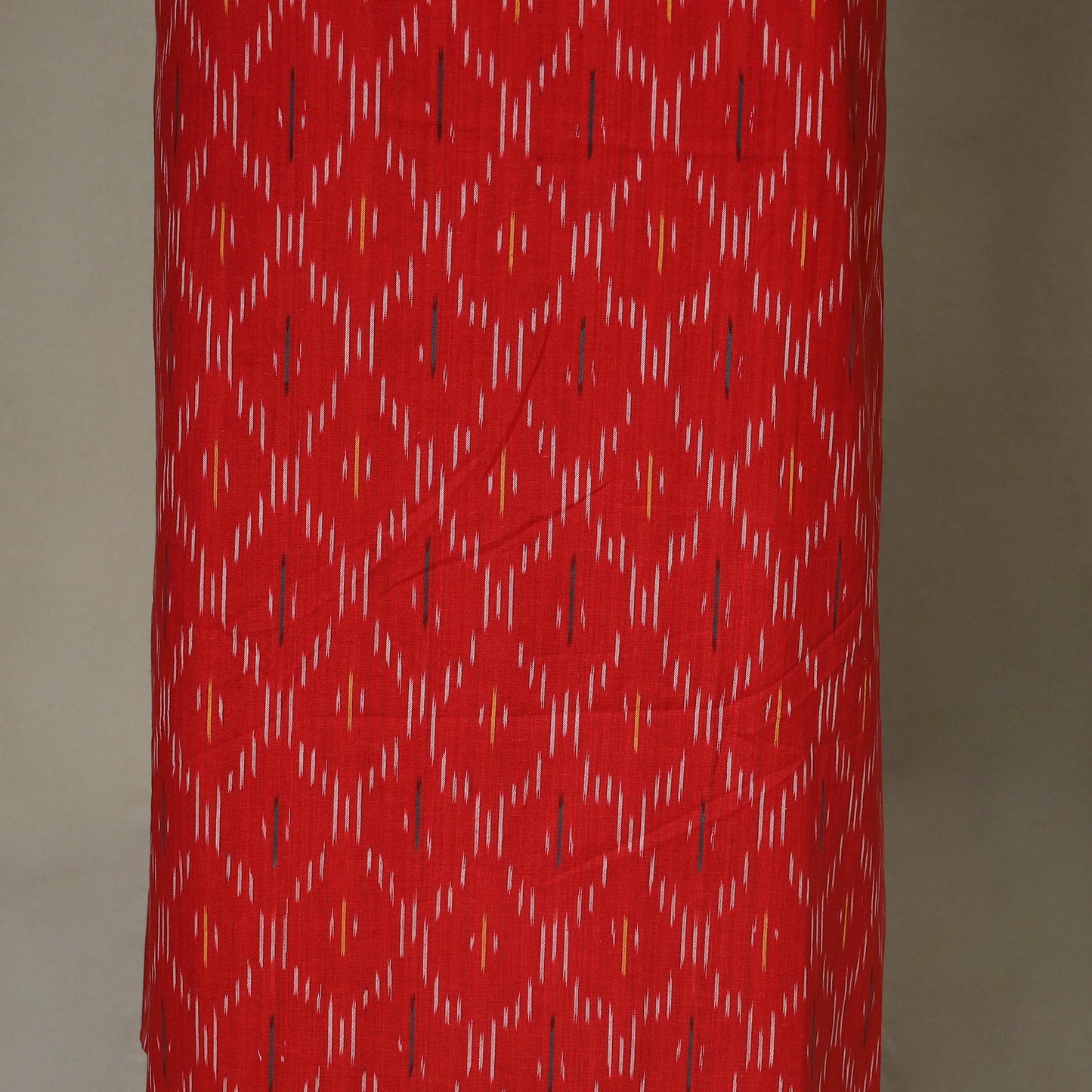 Red - 2pc unstitched pochampally ikat dress material