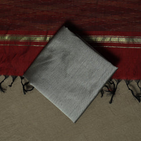 Pochampally Ikat Silk Cotton 3pc Unstitched Dress Material Suit Set 18