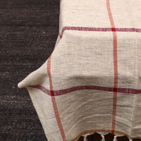 Beige - Plain Cotton Single Handloom Bed Cover (90 x 60 in) 95