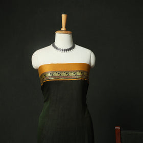 Green - Dharwad Woven Cotton 3pc Unstitched Dress Material Suit Set 11