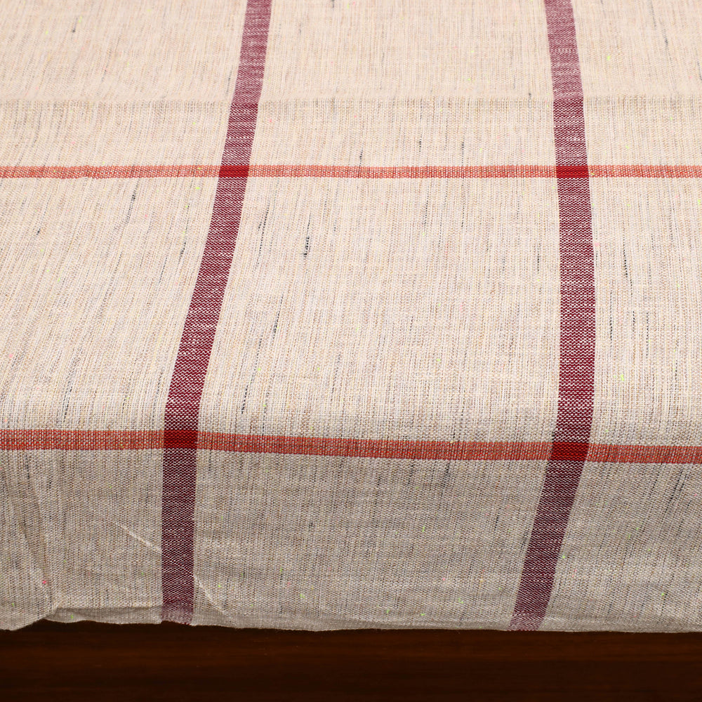 Beige - Plain Cotton Single Handloom Bed Cover (90 x 60 in) 95