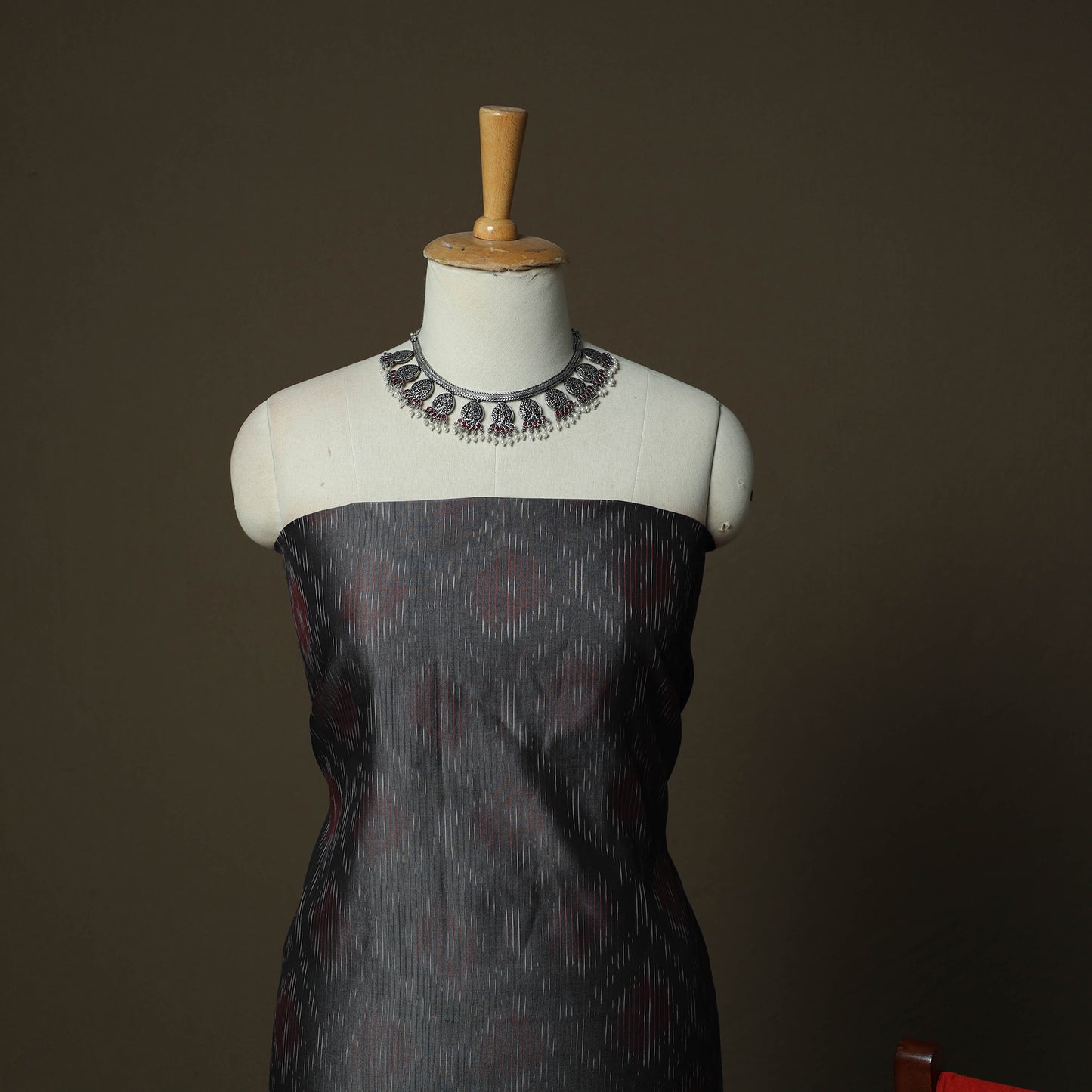 Pochampally Ikat Silk Cotton 3pc Unstitched Dress Material Suit Set 17