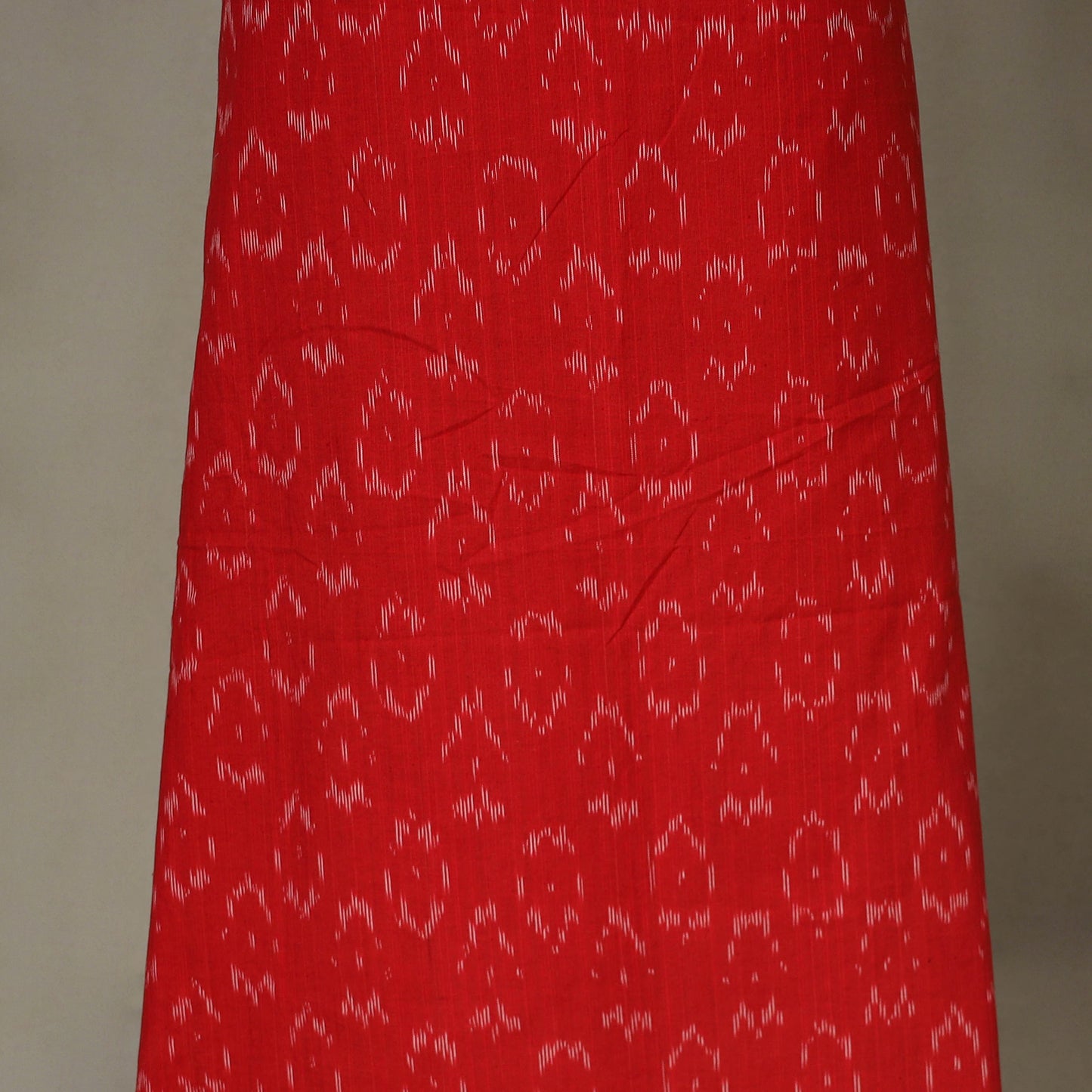 Red - 2pc unstitched pochampally ikat dress material