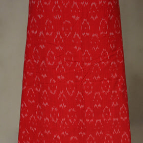 Red - 2pc unstitched pochampally ikat dress material