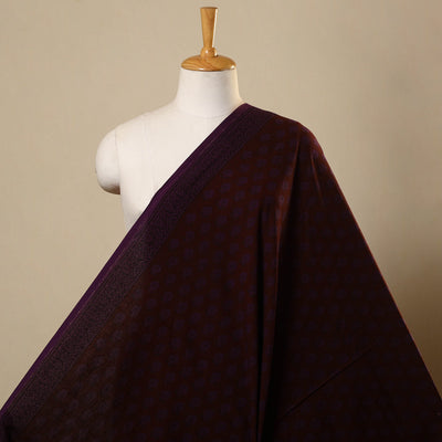 Maroon Bagh Hand Block Print Natural Dyed Cotton Fabric