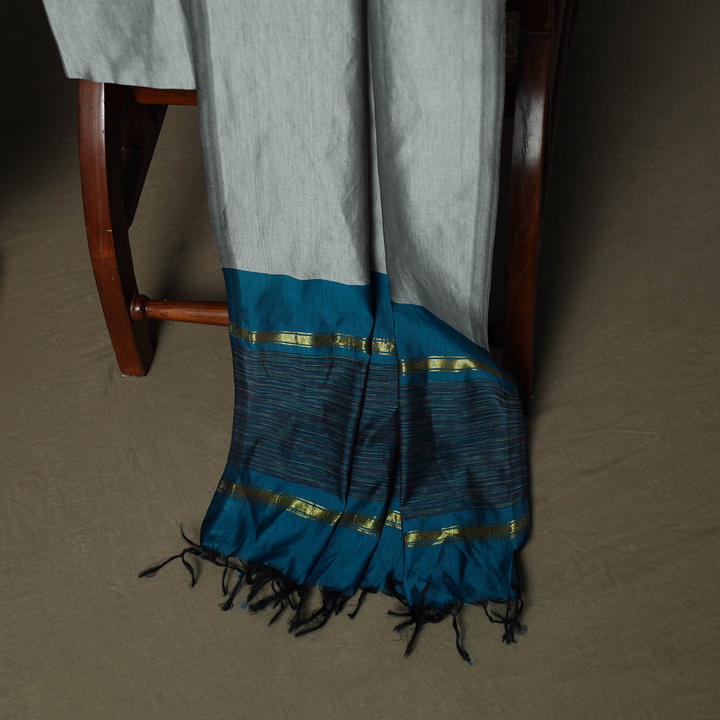 Pochampally Ikat Silk Cotton 3pc Unstitched Dress Material Suit Set 19