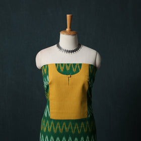 Pochampally Ikat Patchwork Cotton Unstitched Kurta Material (3M) 08