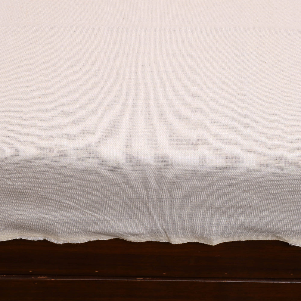 Plain Cotton Double Handloom Bed Cover (98 x 90 in) 01