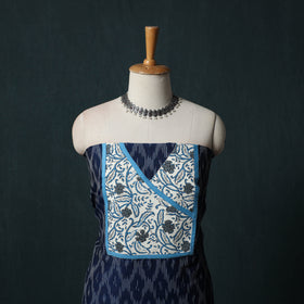 Pochampally Ikat Patchwork Cotton Unstitched Kurta Material (3M) 07