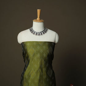 Pochampally Ikat Silk Cotton 3pc Unstitched Dress Material Suit Set 21