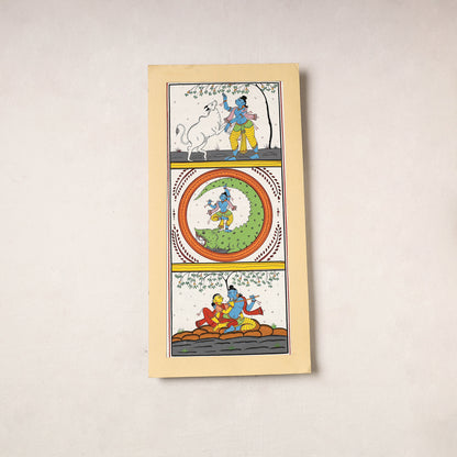 Pattachitra Painting on Handmade Paper (17 x 9 in)