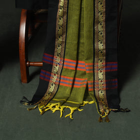 Green - Dharwad Woven Cotton 3pc Unstitched Dress Material Suit Set 17