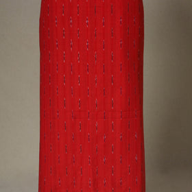 Red - 2pc unstitched pochampally ikat dress material