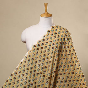  Yellow Sanganeri Block Print Cotton Fabric