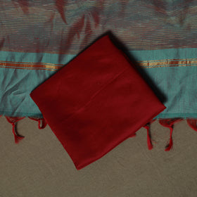 Pochampally Ikat Silk Cotton 3pc Unstitched Dress Material Suit Set 25