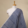  Blue Sanganeri Block Print Cotton Fabric