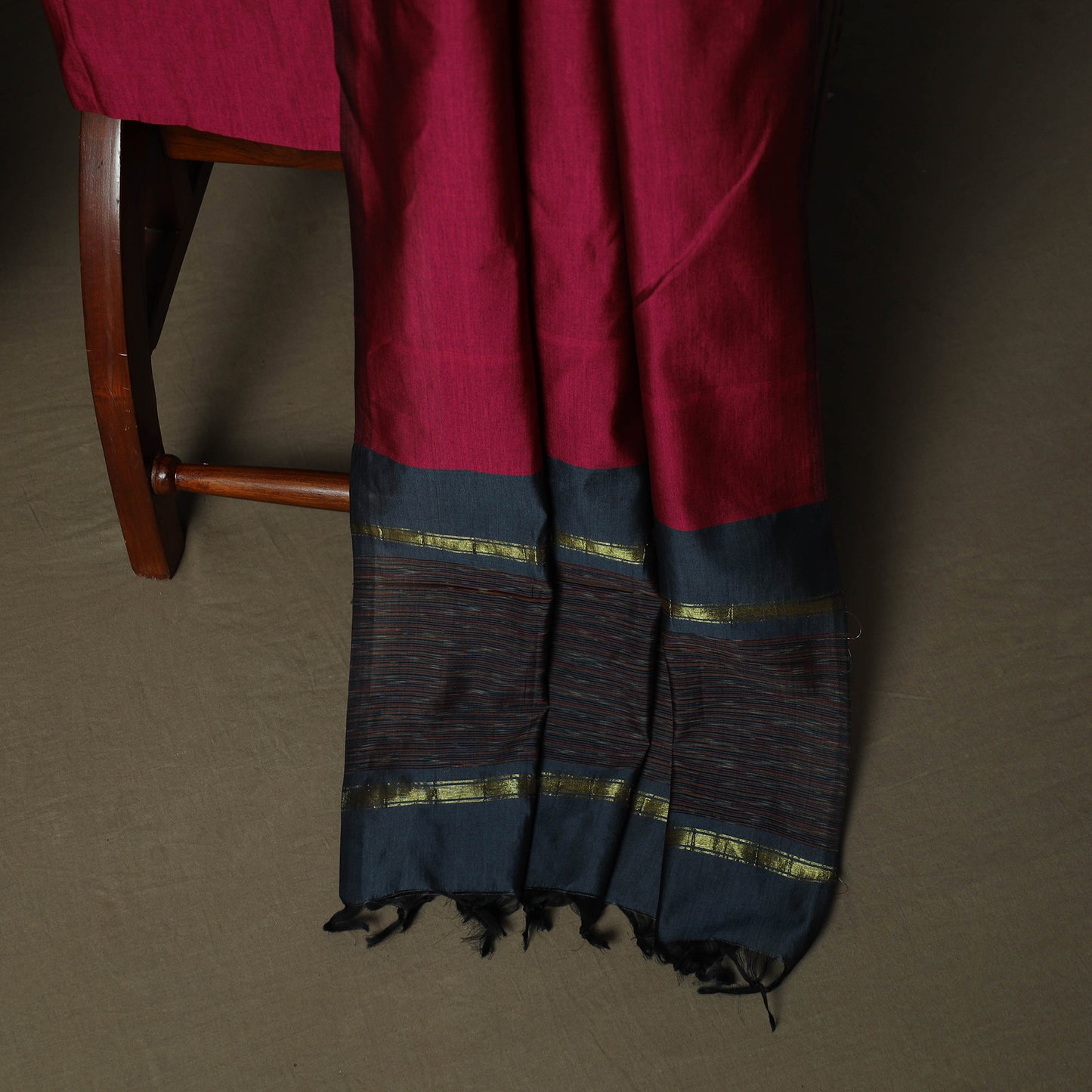 Pochampally Ikat Silk Cotton 3pc Unstitched Dress Material Suit Set 26