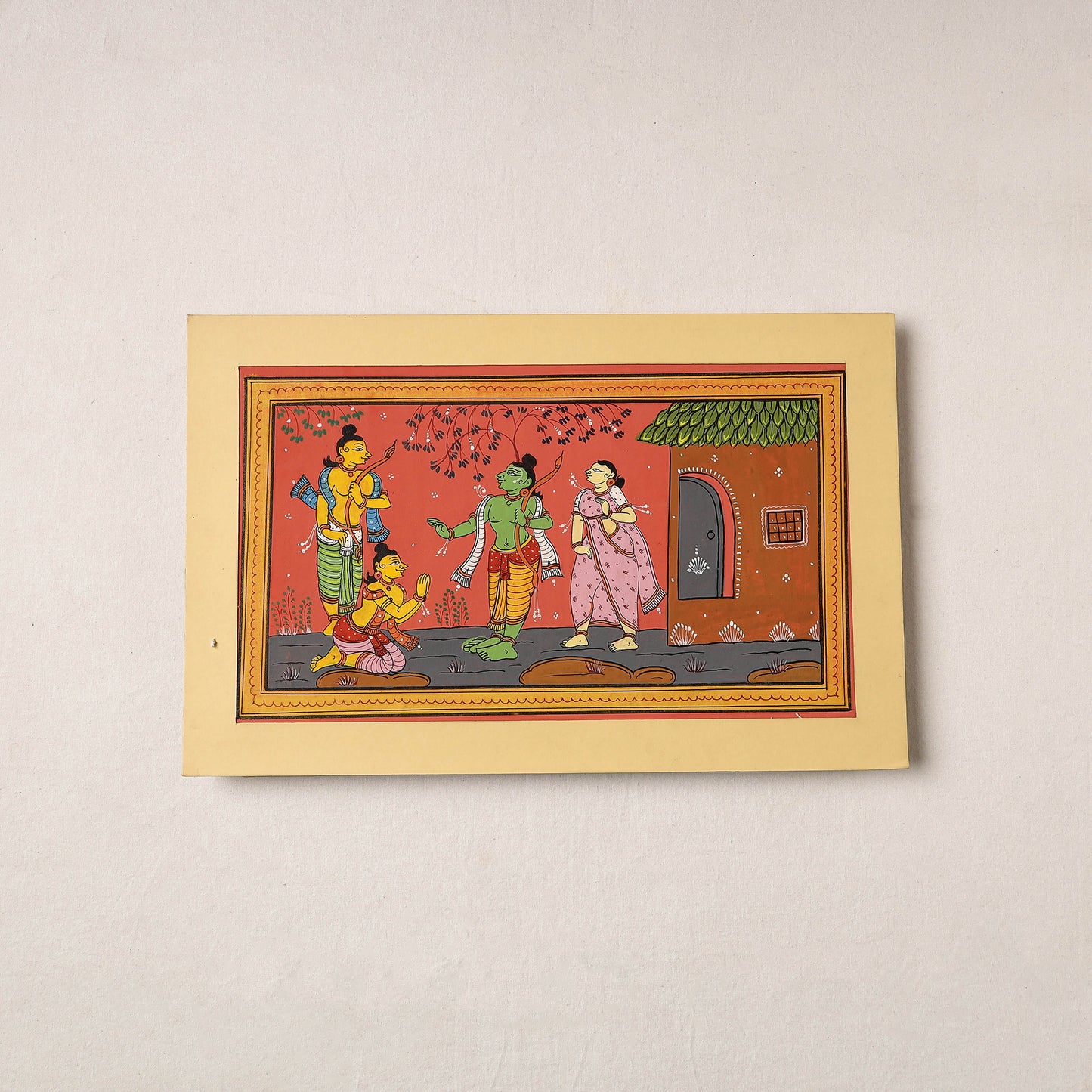 Pattachitra Painting on Handmade Paper (8 x 13 in)