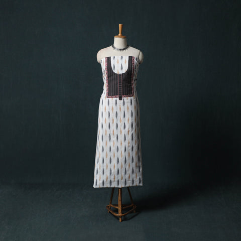 Pochampally Ikat Patchwork Cotton Unstitched Kurta Material (3M) 20