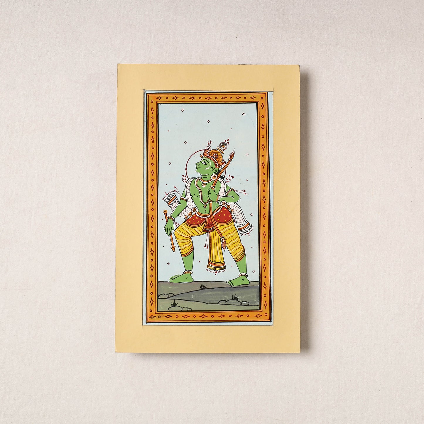 Pattachitra Painting on Handmade Paper (11 x 6 in)
