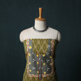 Pochampally Ikat Patchwork Cotton Unstitched Kurta Material (3M) 21