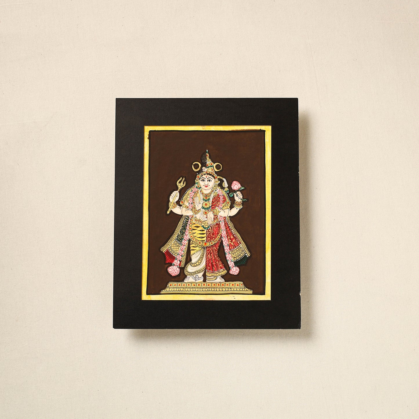 Ardhanarishvara - Traditional Mysore Painting (10 x 8 in) 03