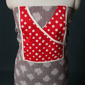 Pochampally Ikat Patchwork Cotton Unstitched Kurta Material (3M) 23